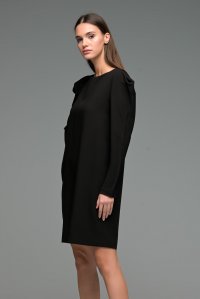 Mini φόρεμα με puffed μανίκια black