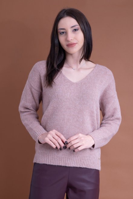 Mohair blend v-neck sweater