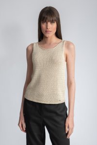 Sleeveless  knit top lin