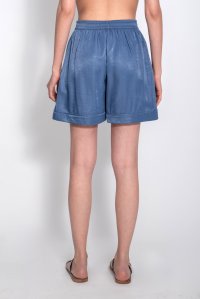 Shorts with knitted details indigo