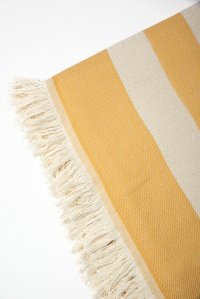Gometric pattern pareo towel gold-ivory