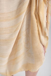 Striped pareo ivory-gold