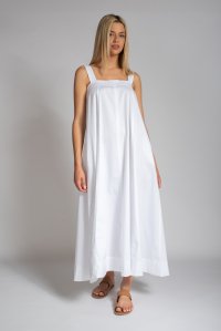 Maxi φόρεμα από ποπλίνα white