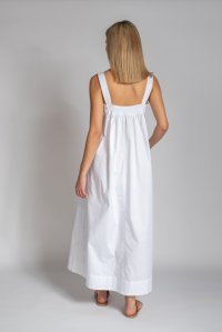 Maxi φόρεμα από ποπλίνα white