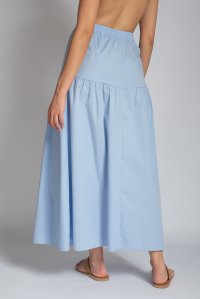 Μαξί stretch φούστα από ποπλίνα blue sky