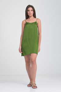 Satin camisole mini dress grass
