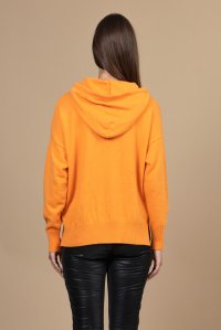 Cashmere blend hoodie orange