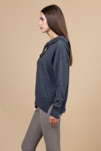 Cashmere blend hoodie anthracite