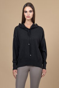 Cashmere blend hoodie black