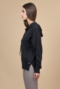 Cashmere blend hoodie black