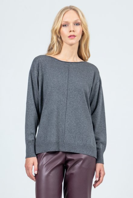 Cotton blend sweater anthracite