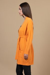 Casmere blend cardigan orange