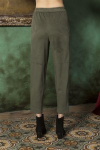 Παντελόνι από faux καστόρι khaki