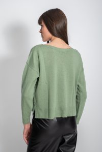 Wool blend cropped sweater mint