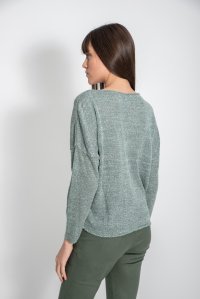 Fine knit cropped sweater mint
