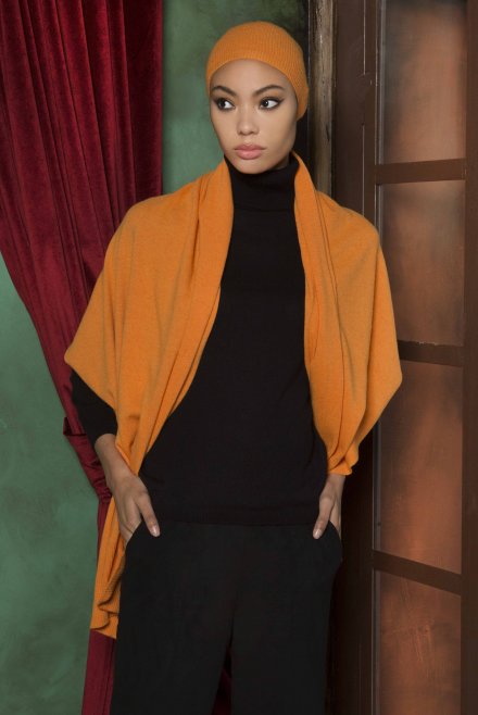 Casmere blend  knit  cap orange