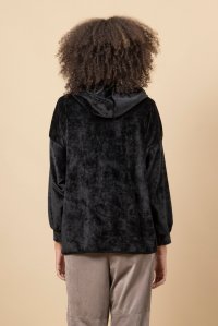 Velvet hoodie black