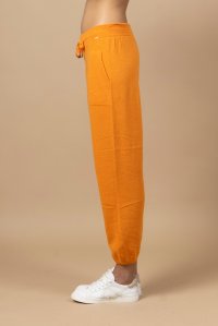 Cashmere blend track pants orange