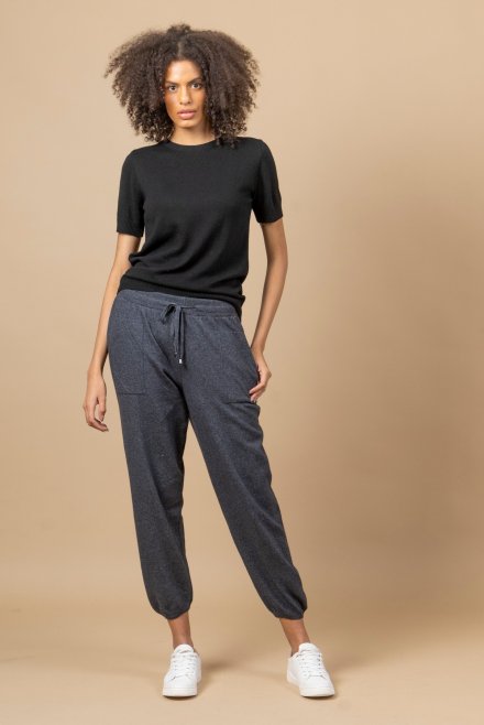 Cashmere blend track pants anthracite