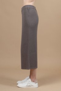 Cashmere blend ribbed cropped wide leg pants elephant