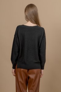 Wool blend sweater anthracite