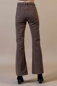 High rise flare pants brown