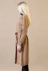 Loose fit cardigan with side pockets beige