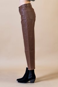 High rise wide leg pants brown