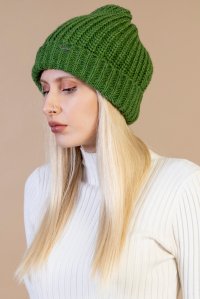 Wool blend knit cap grass