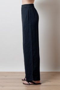 Παντελόνι από βαμβακερή γάζα black