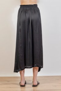 Satin maxi skirt black