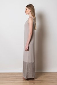 Maxi dress with knitted details ice