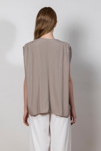 Crepe marocaine top with knitted details elephant