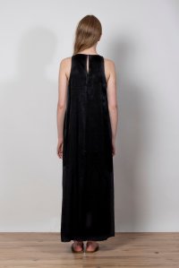 Maxi dress with knitted details black