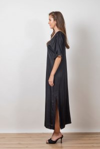 Φόρεμα με πλεκτές λεπτομέρειες black