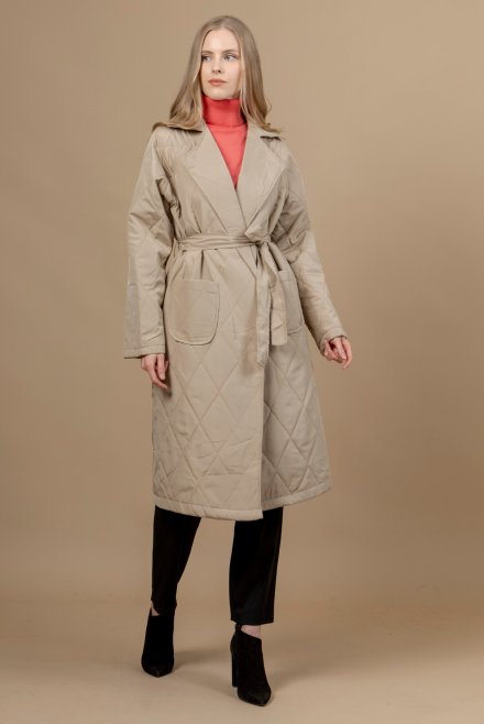 Belted trench coat beige