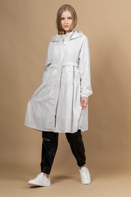 Raincoat gabardine white