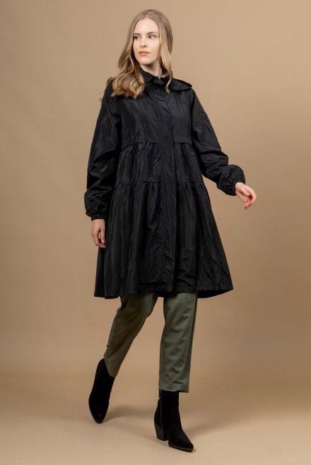 Raincoat gabardine black