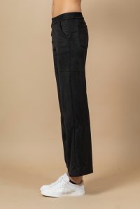 Παντελόνα από faux καστόρι black