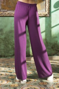 Casmere blend wide leg pants magenta