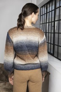 Space-dyed cardigan multicolored