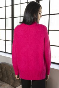 Cutout-πουλόβερ με μοχέρ fuchsia