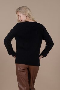 Cashmere blend sweater black