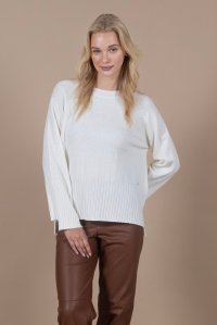 Cashmere blend sweater ivory