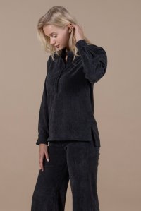 Corduroy boxy-fit blouse anthracite