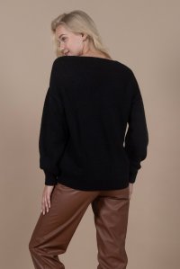 Alpaca blend v-neck sweater black