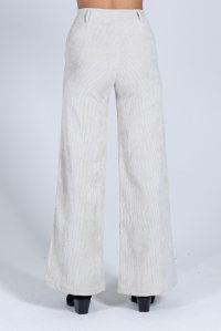 Corduroy high waist flare trousers vanilla