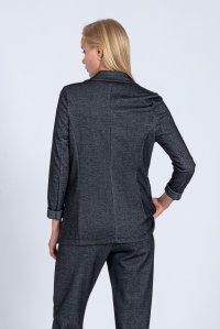 Blazer with gold buttons black-grey