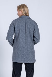Κοντό φαρδύ παλτό grey