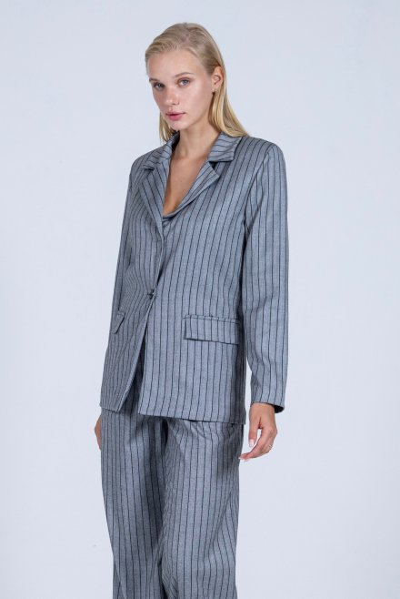 Striped blazer grey